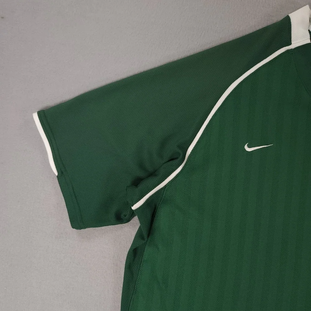 Vintage Y2k Nike Team Soccer Jersey Green White L Blokecore Euro - Picture 10 of 13